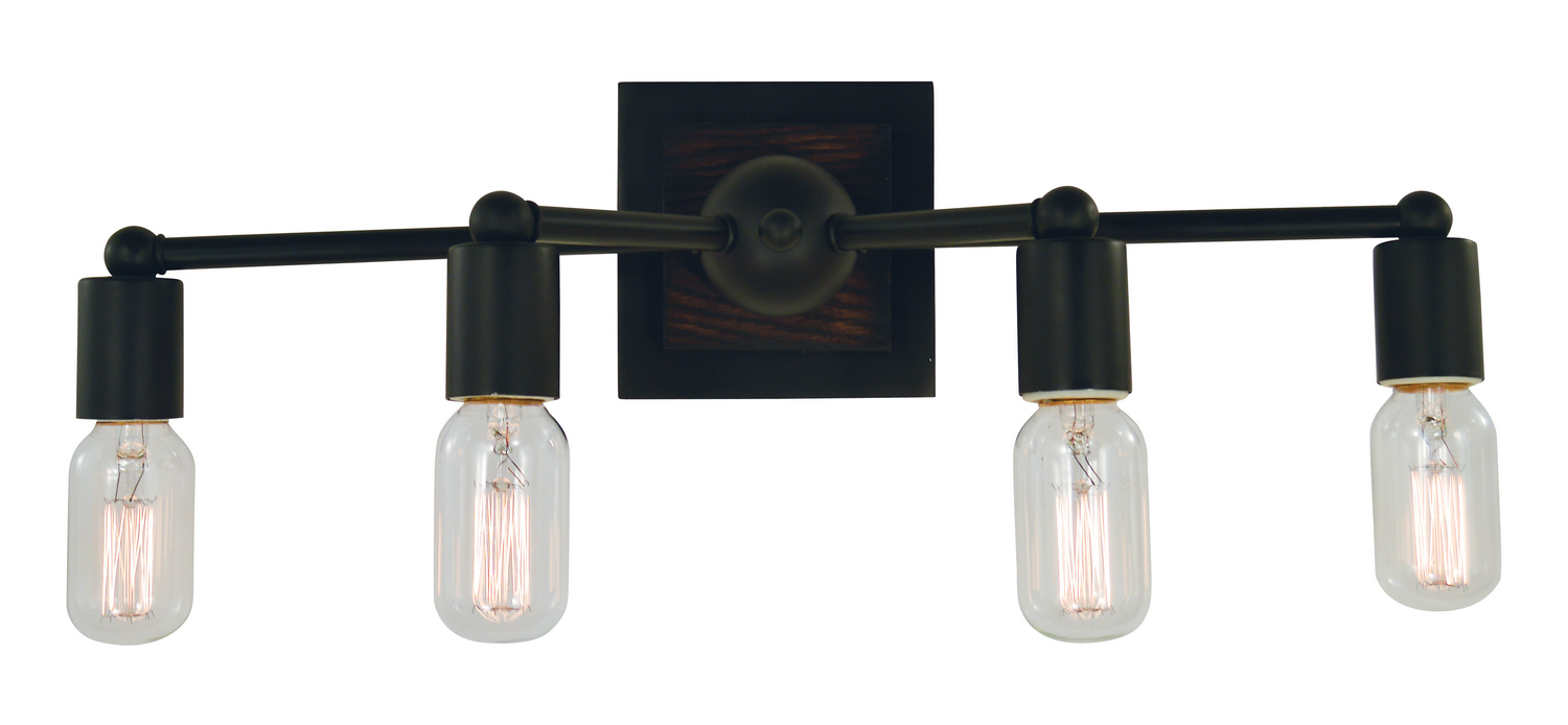 Framburg Modern Farmhouse Four Light Wall Sconce in Matte Black - 5404 MBLACK