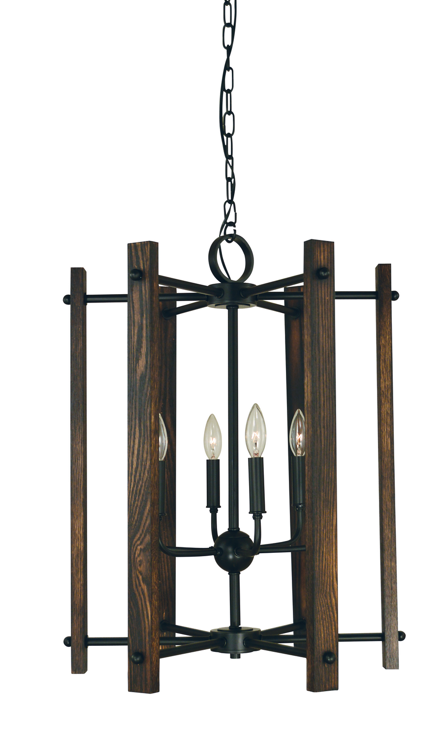 Framburg Modern Farmhouse Six Light Chandelier in Matte Black - 5406 MBLACK