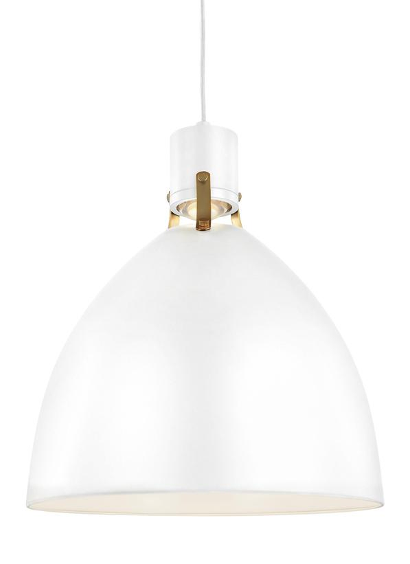 Visual Comfort Studio Brynne LED Pendant in Flat White - P1443FWH-L1