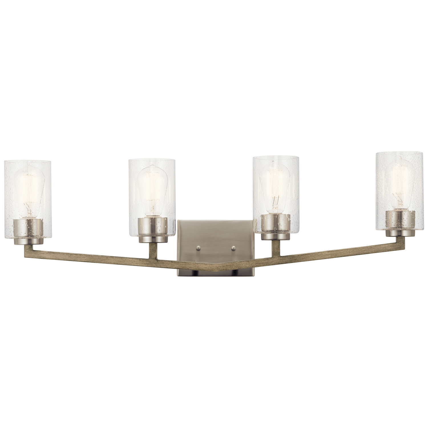 Photos - Chandelier / Lamp Kichler Deryn 4-Light 9" Bathroom Vanity Light in Distressed Antique Gray 45035DAG 