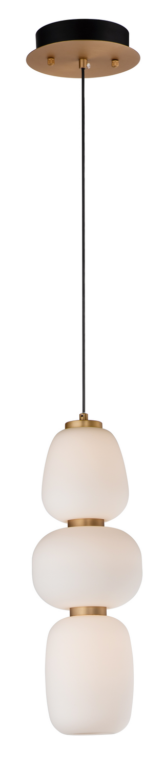 Soji 1-Light LED Pendant in Black with Gold