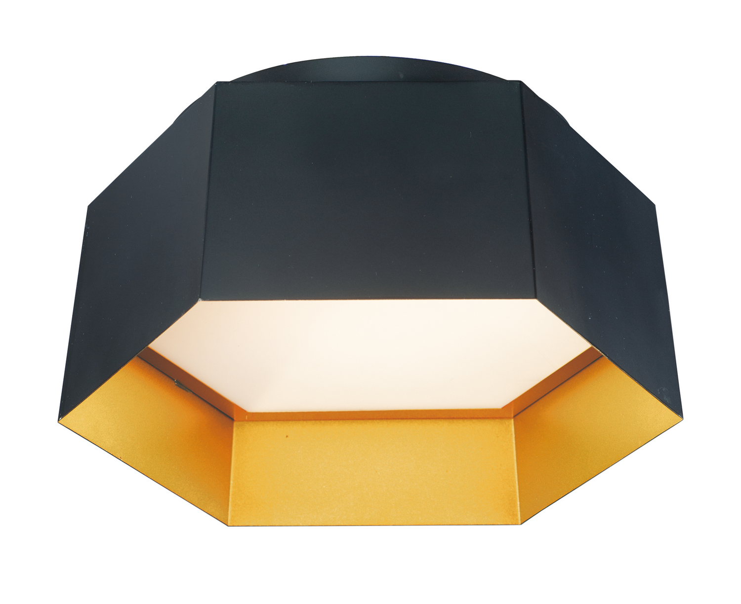 Maxim Honeycomb LED Flush Mount in Black / Gold - 30330BKGLD