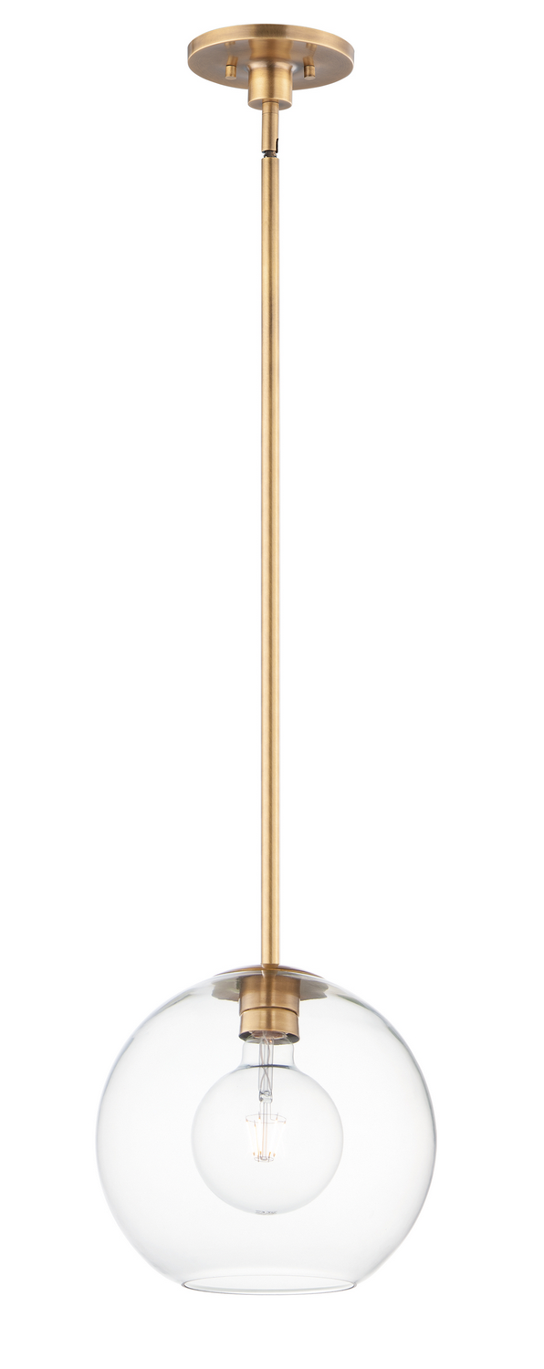 Maxim Branch One Light Pendant in Natural Aged Brass - 38419CLNAB