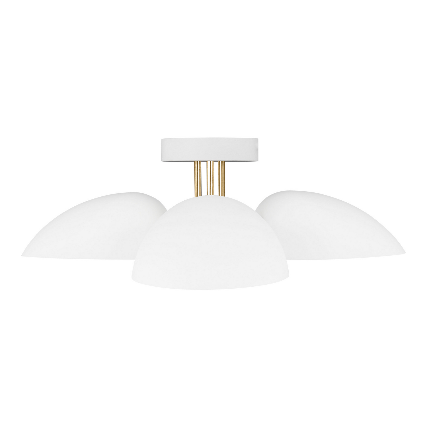 Visual Comfort Studio Jane Three Light Flush Mount in Matte White - EF1023MWT