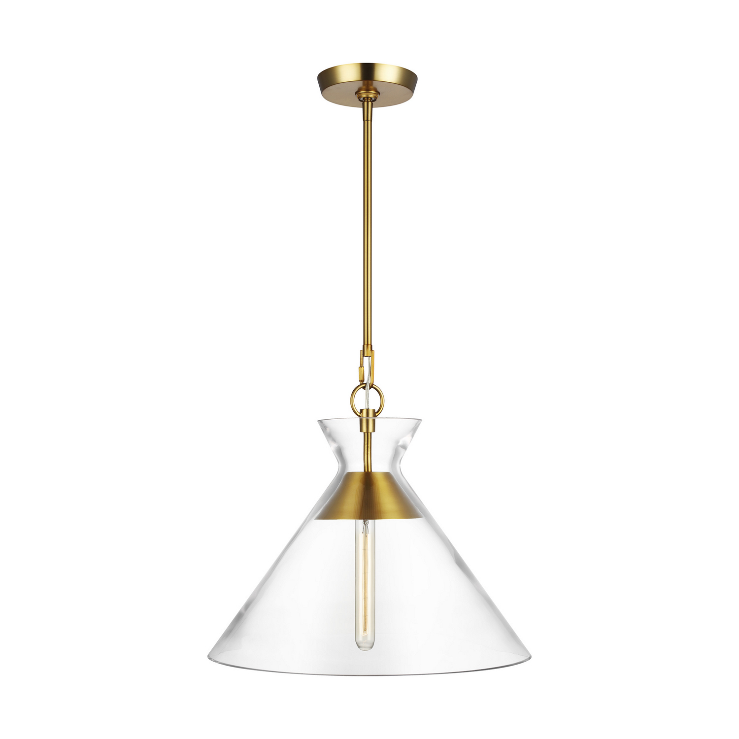 Visual Comfort Studio Atlantic One Light Pendant in Burnished Brass - CP1031BBS
