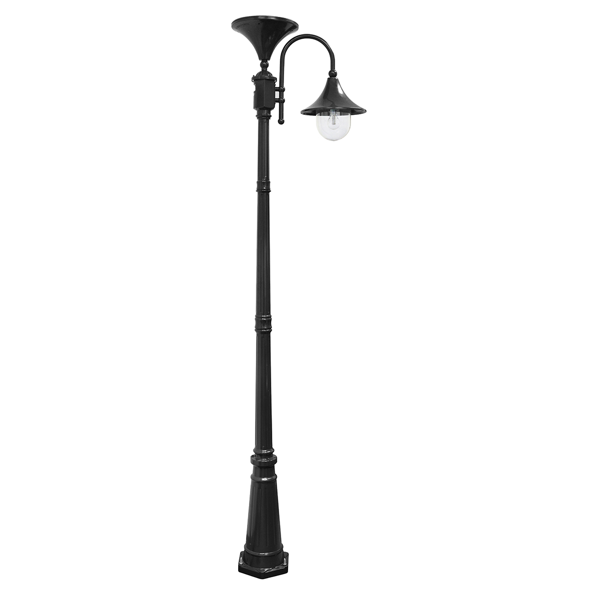 Gama Sonic Everest Solar Lamp Series LED Post Mount in Black - 109001