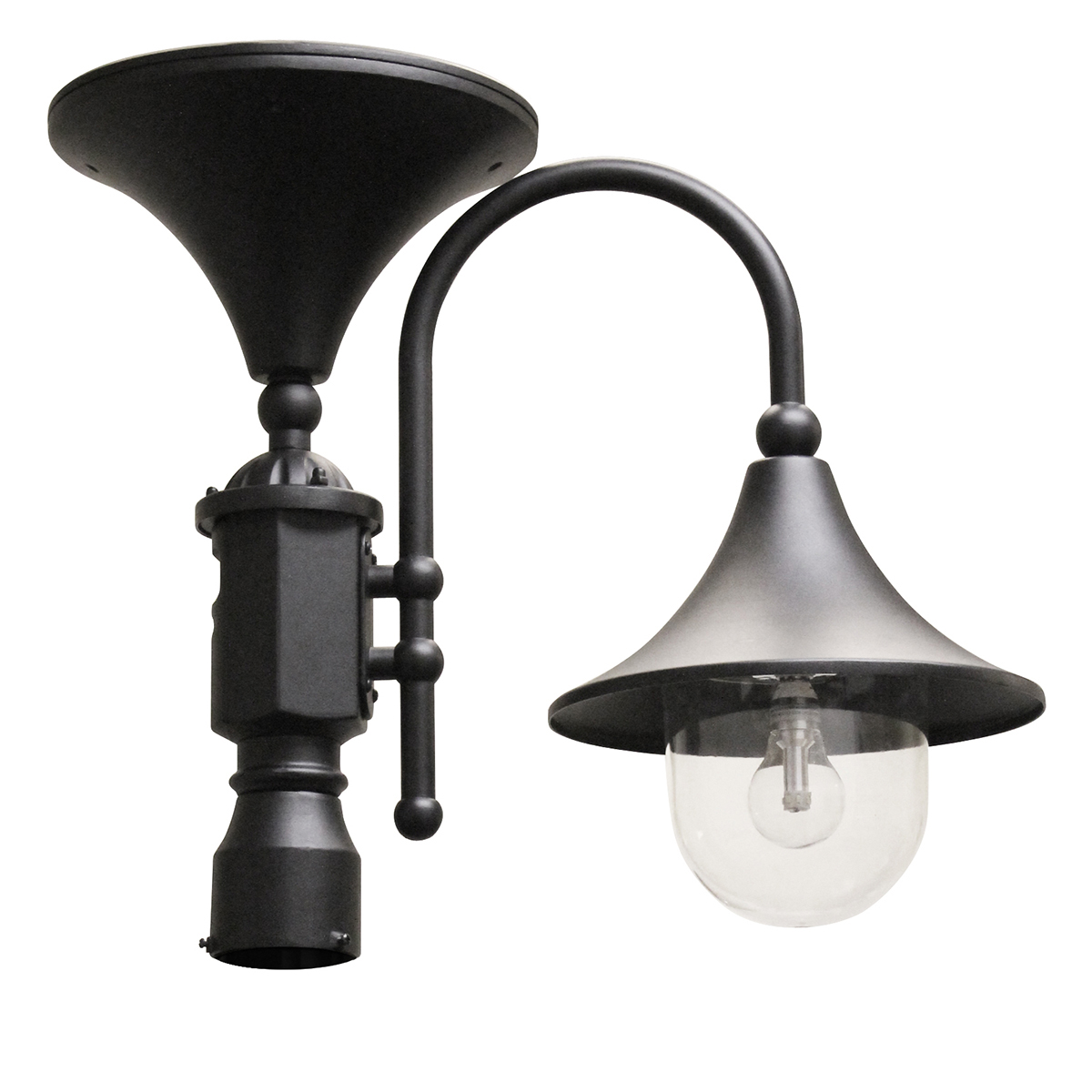 Gama Sonic Everest Solar Lamp Series LED Post Mount in Black - 109012