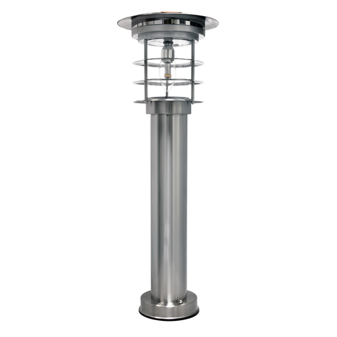 Gama Sonic Solar Bollard Light Series LED Post Mount in Silver - 214801