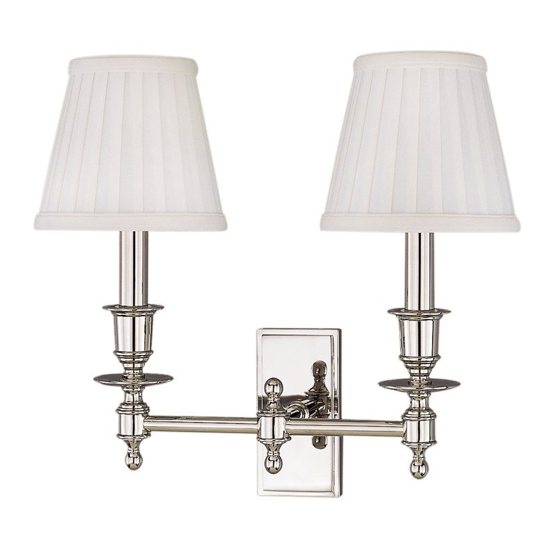 Hudson Valley Ludlow Two Light Wall Sconce in Aged Brass - 6802-AGB