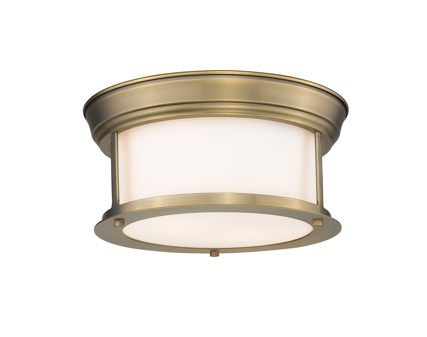 Two Light Flush Mount by Z-Lite - Sonna Collection, Heritage Brass Finish - 2011F10-HBR