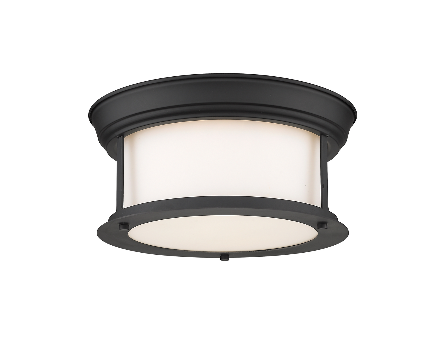 Two Light Flush Mount by Z-Lite - Sonna Collection, Matte Black Finish - 2011F10-MB