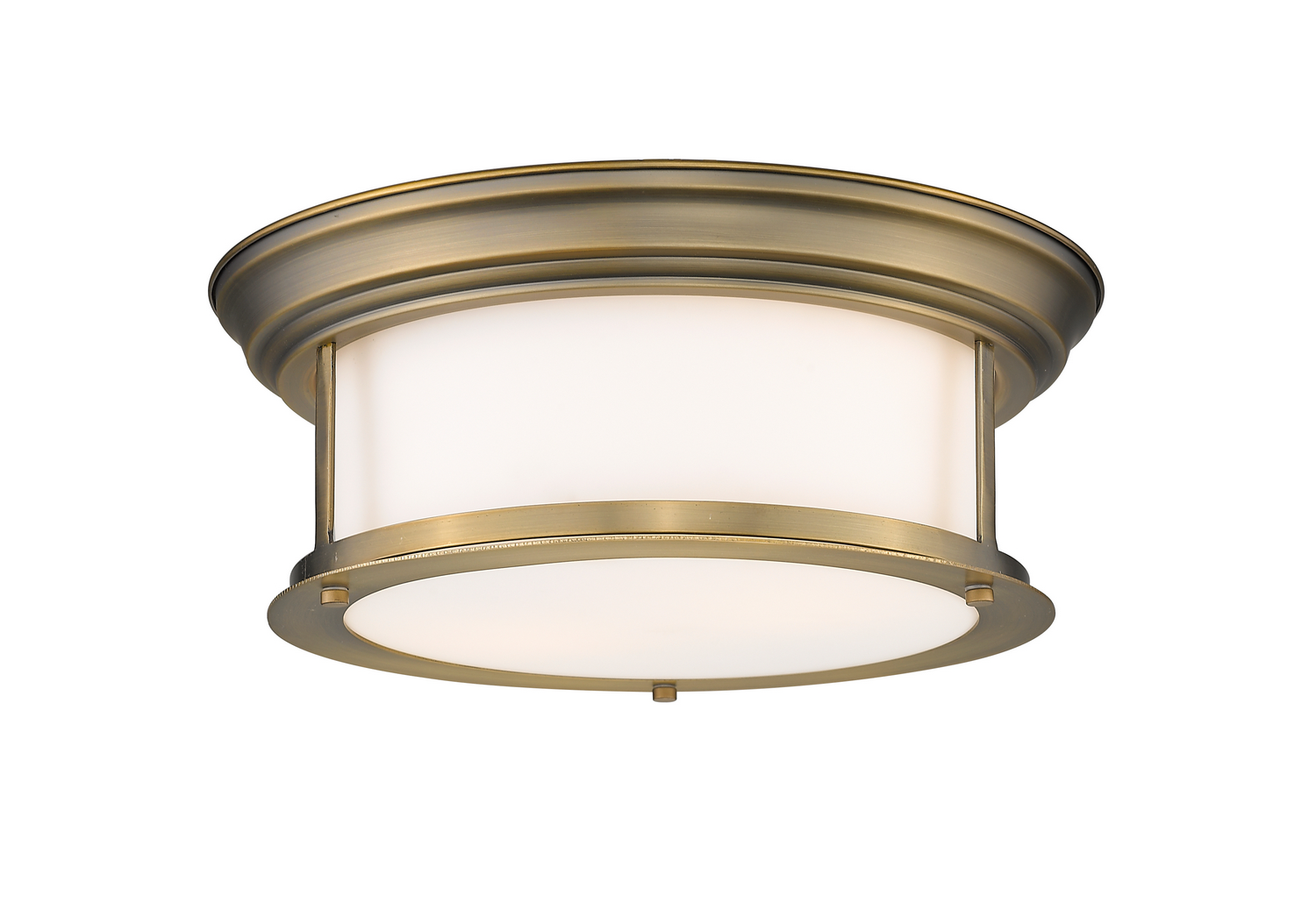 Two Light Flush Mount by Z-Lite - Sonna Collection, Heritage Brass Finish - 2011F13-HBR