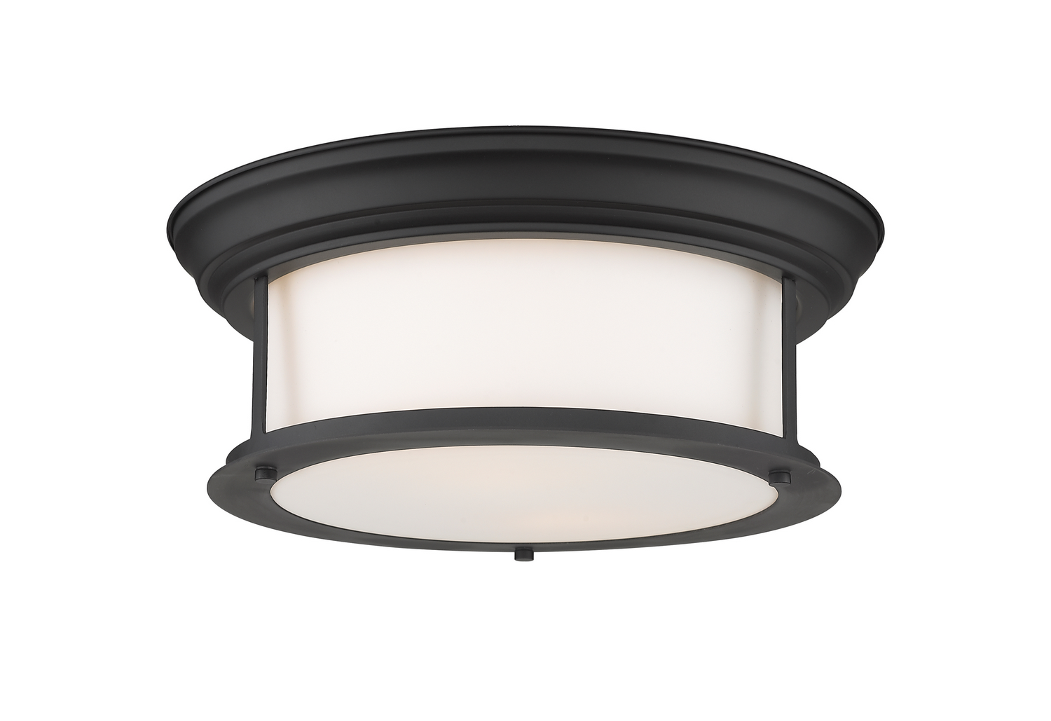 Two Light Flush Mount by Z-Lite - Sonna Collection, Matte Black Finish - 2011F13-MB