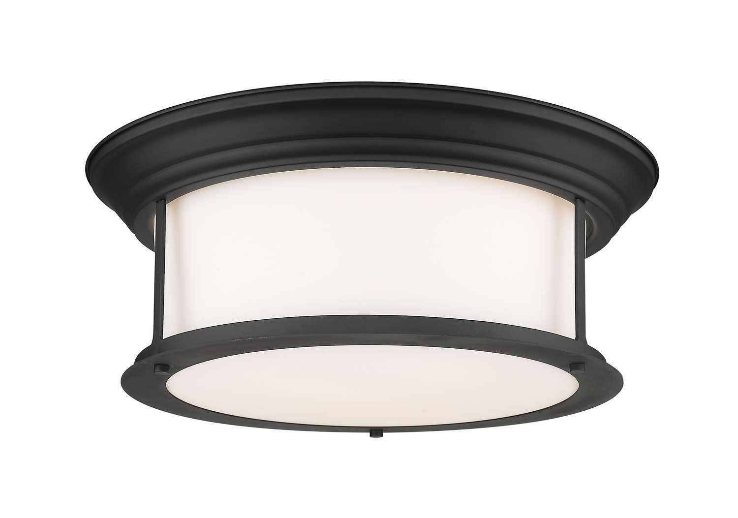 Three Light Flush Mount by Z-Lite - Sonna Collection, Matte Black Finish - 2011F16-MB