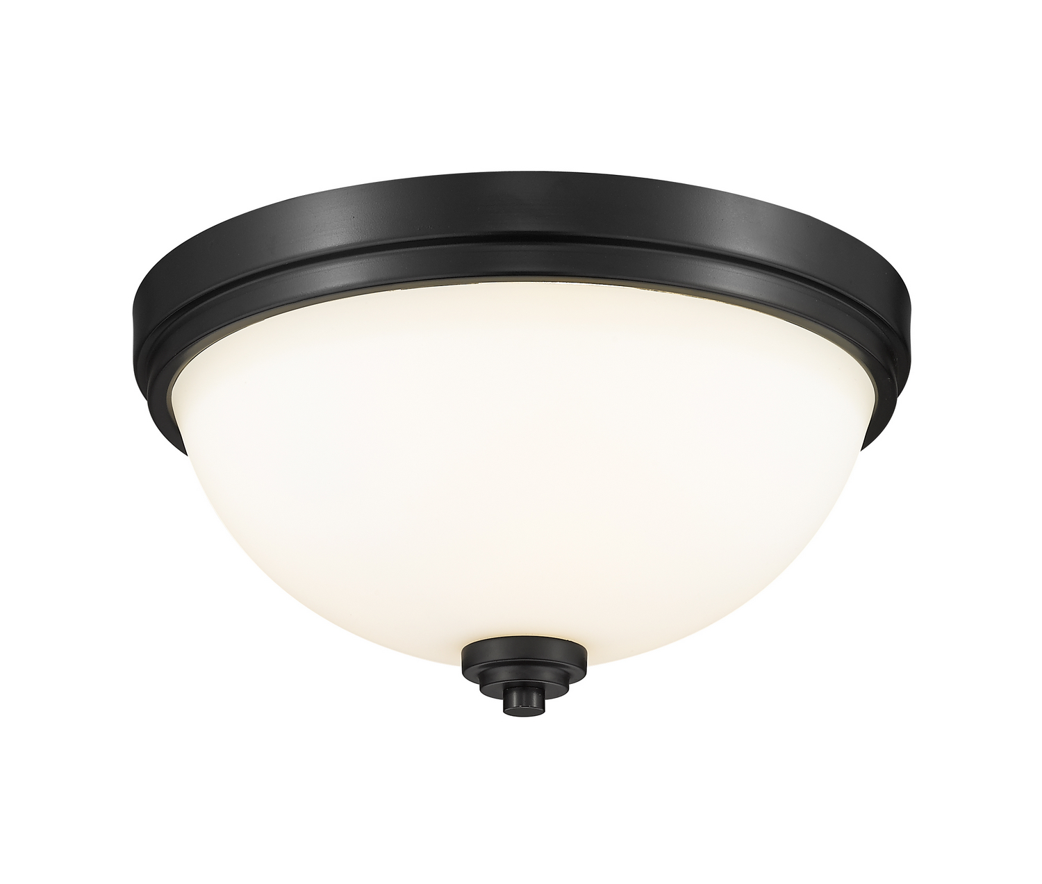 Two Light Flush Mount by Z-Lite - Ashton Collection, Matte Black Finish - 443F2-MB