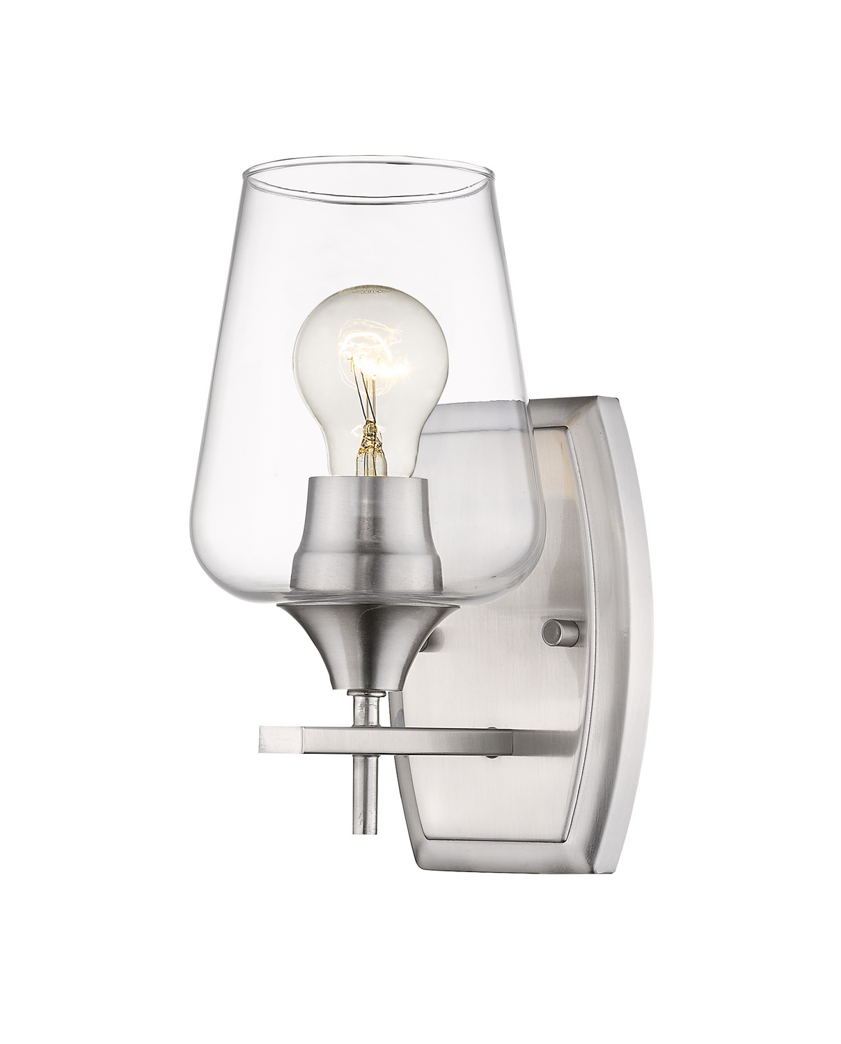 One Light Wall Sconce by Z-Lite - Joliet Collection, Brushed Nickel Finish - 473-1S-BN