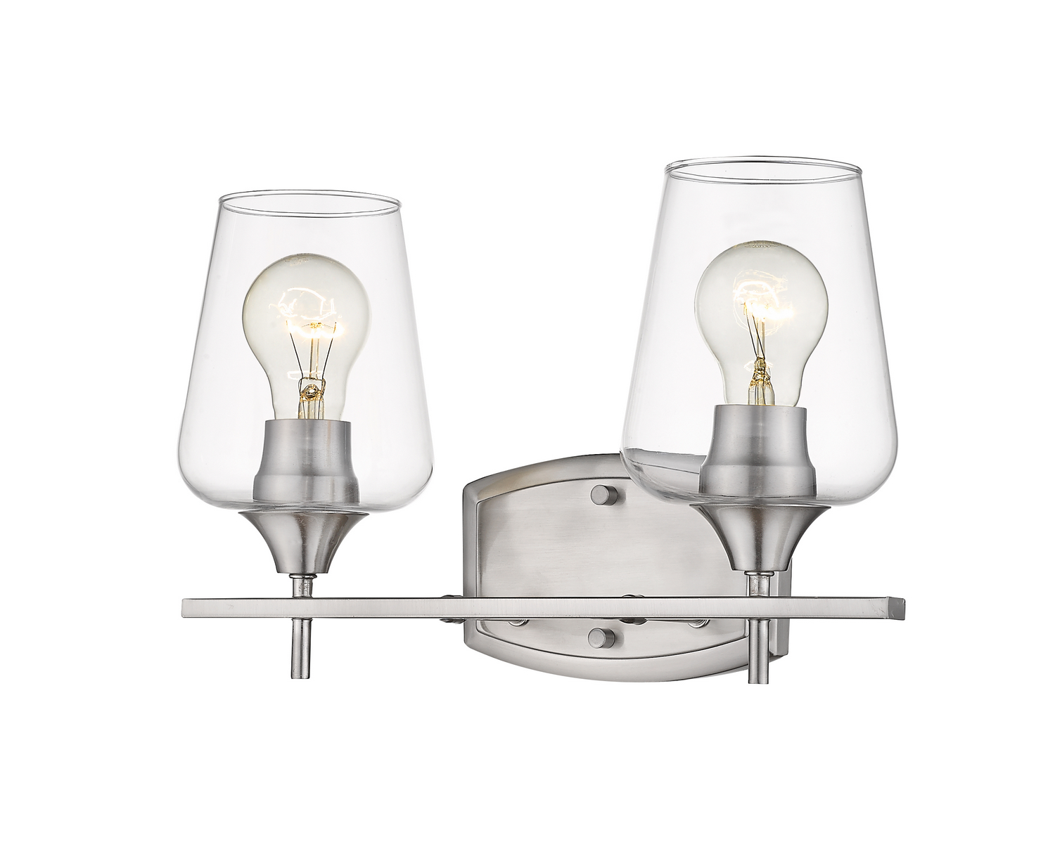 Two Light Vanity by Z-Lite - Joliet Collection, Brushed Nickel Finish - 473-2V-BN