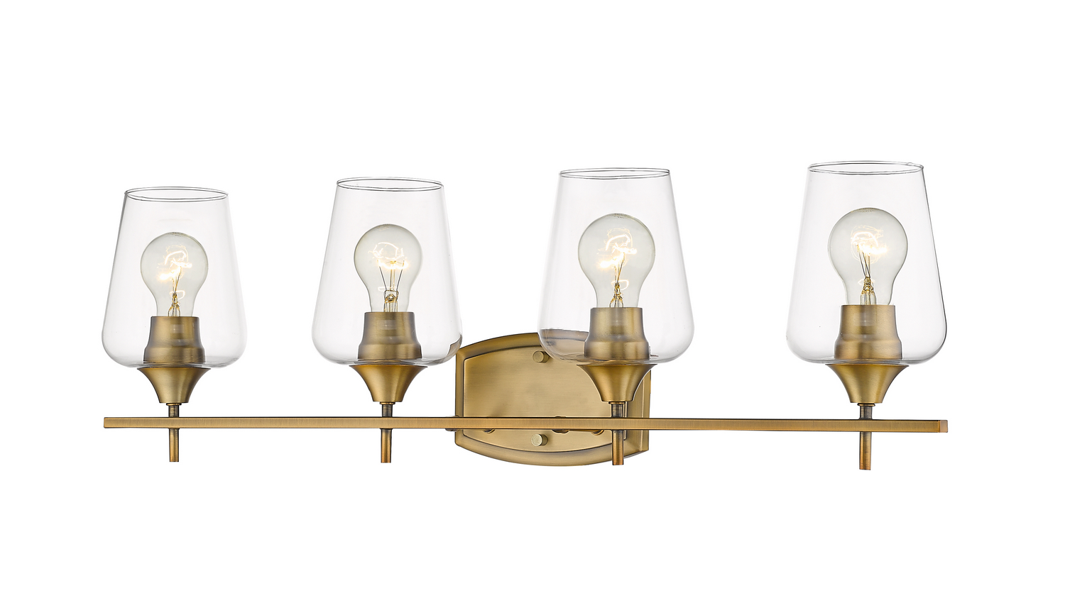 Four Light Vanity by Z-Lite - Joliet Collection, Olde Brass Finish - 473-4V-OBR