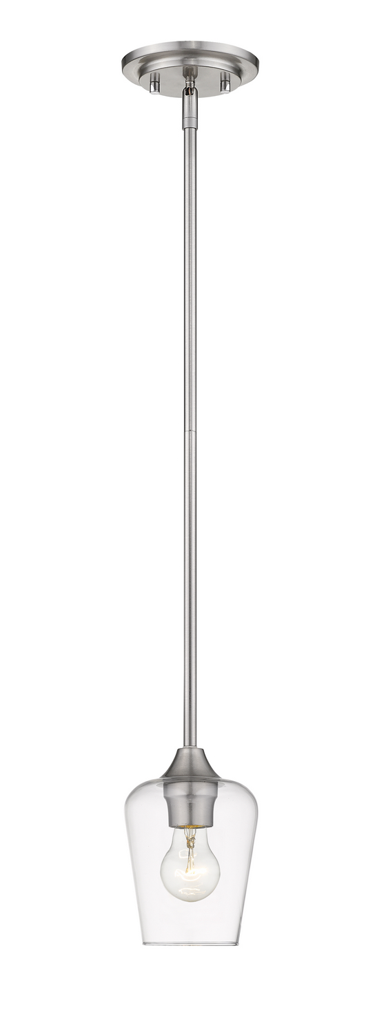 One Light Pendant by Z-Lite - Joliet Collection, Brushed Nickel Finish - 473MP-BN