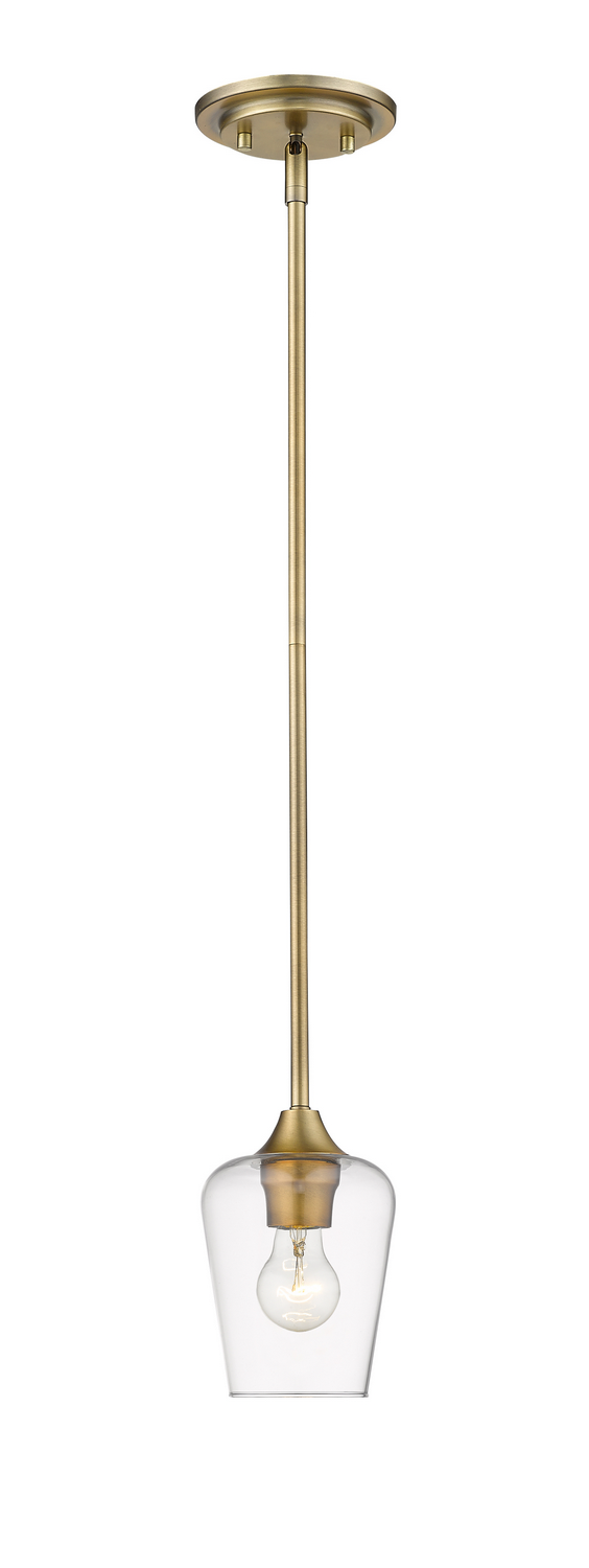 One Light Pendant by Z-Lite - Joliet Collection, Olde Brass Finish - 473MP-OBR