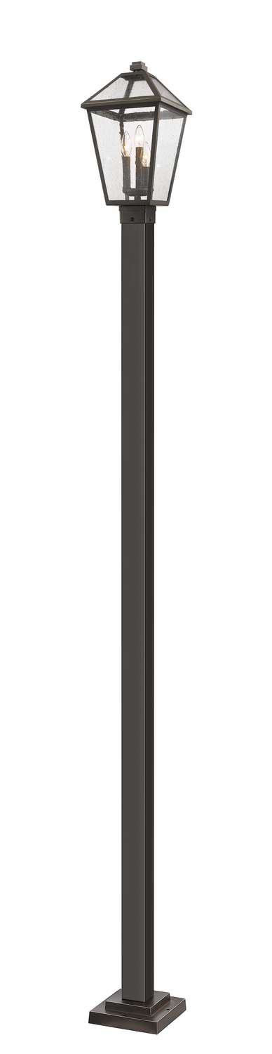 Three Light Outdoor Post Mounted Fixture by Z-Lite - Talbot Collection, Oil Rubbed Bronze Finish - 579PHBS-536P-ORB