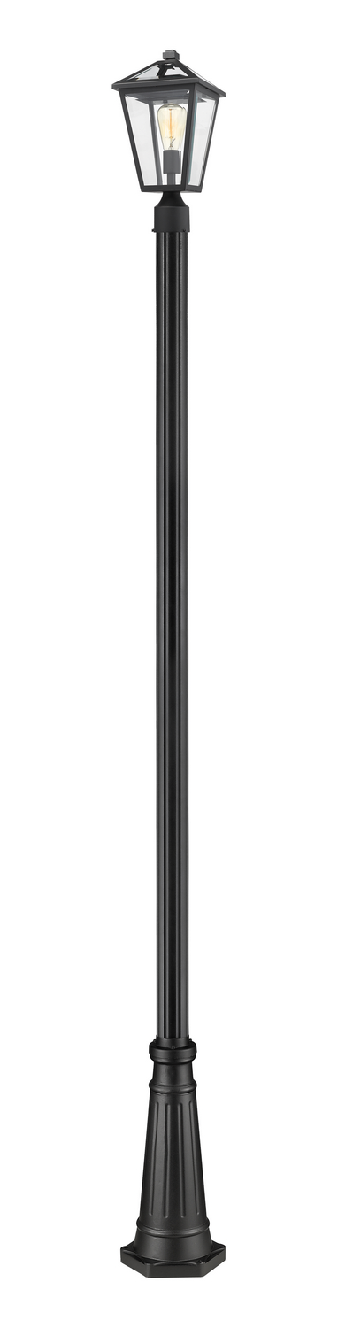 One Light Outdoor Post Mounted Fixture by Z-Lite - Talbot Collection, Black Finish - 579PHMR-519P-BK