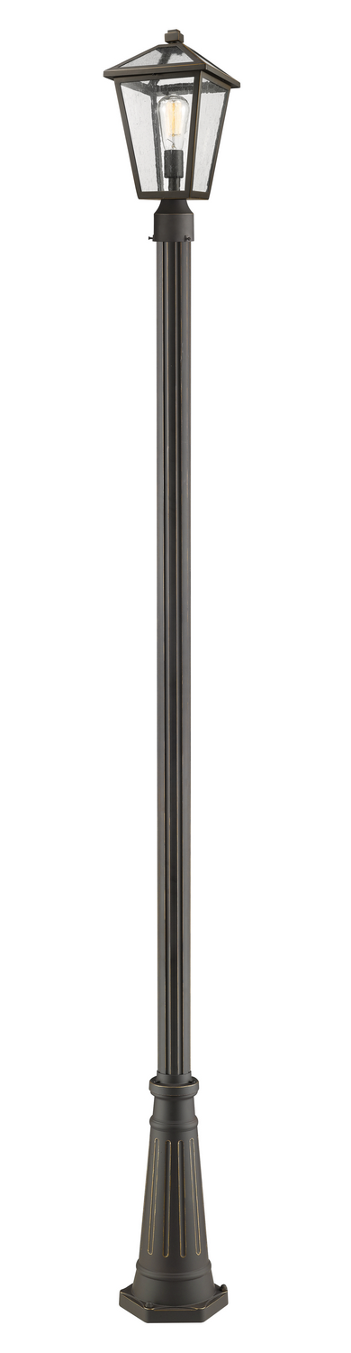 One Light Outdoor Post Mounted Fixture by Z-Lite - Talbot Collection, Oil Rubbed Bronze Finish - 579PHMR-519P-ORB