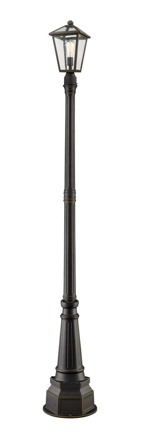 One Light Outdoor Post Mounted Fixture by Z-Lite - Talbot Collection, Oil Rubbed Bronze Finish - 579PHMR-564P-ORB