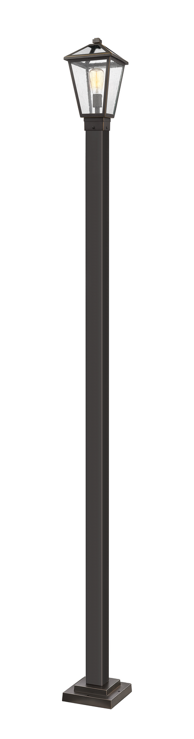 One Light Outdoor Post Mounted Fixture by Z-Lite - Talbot Collection, Oil Rubbed Bronze Finish - 579PHMS-536P-ORB