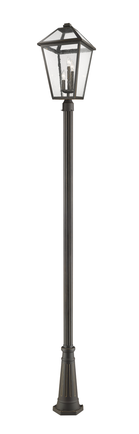 Three Light Outdoor Post Mounted Fixture by Z-Lite - Talbot Collection, Oil Rubbed Bronze Finish - 579PHXLR-519P-ORB