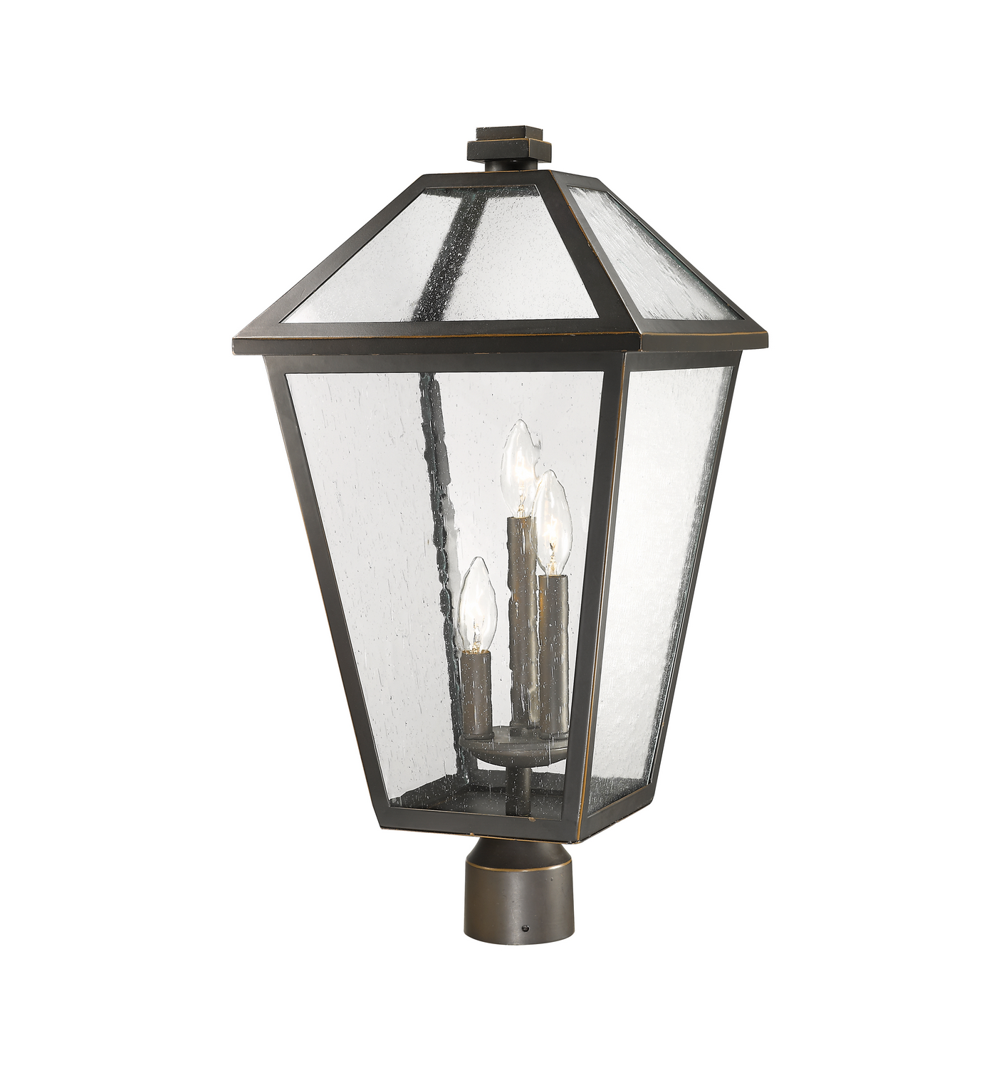 Three Light Outdoor Post Mount Fixture by Z-Lite - Talbot Collection, Oil Rubbed Bronze Finish - 579PHXLR-ORB