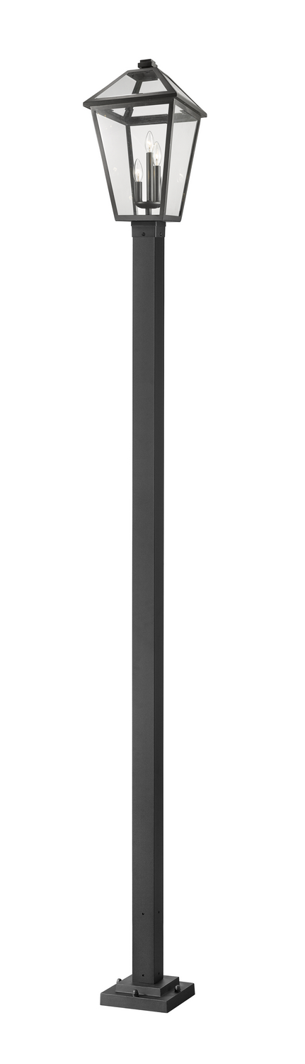 Three Light Outdoor Post Mounted Fixture by Z-Lite - Talbot Collection, Black Finish - 579PHXLS-536P-BK