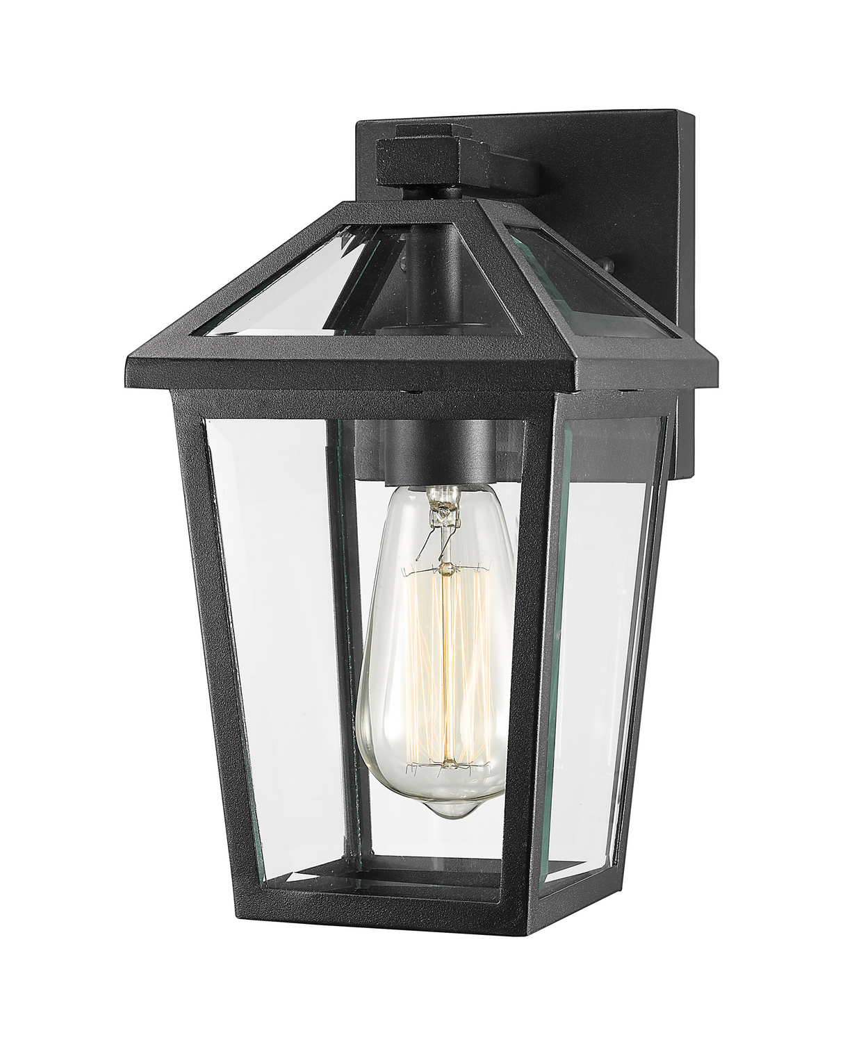 One Light Outdoor Wall Light by Z-Lite - Talbot Collection, Black Finish - 579S-BK