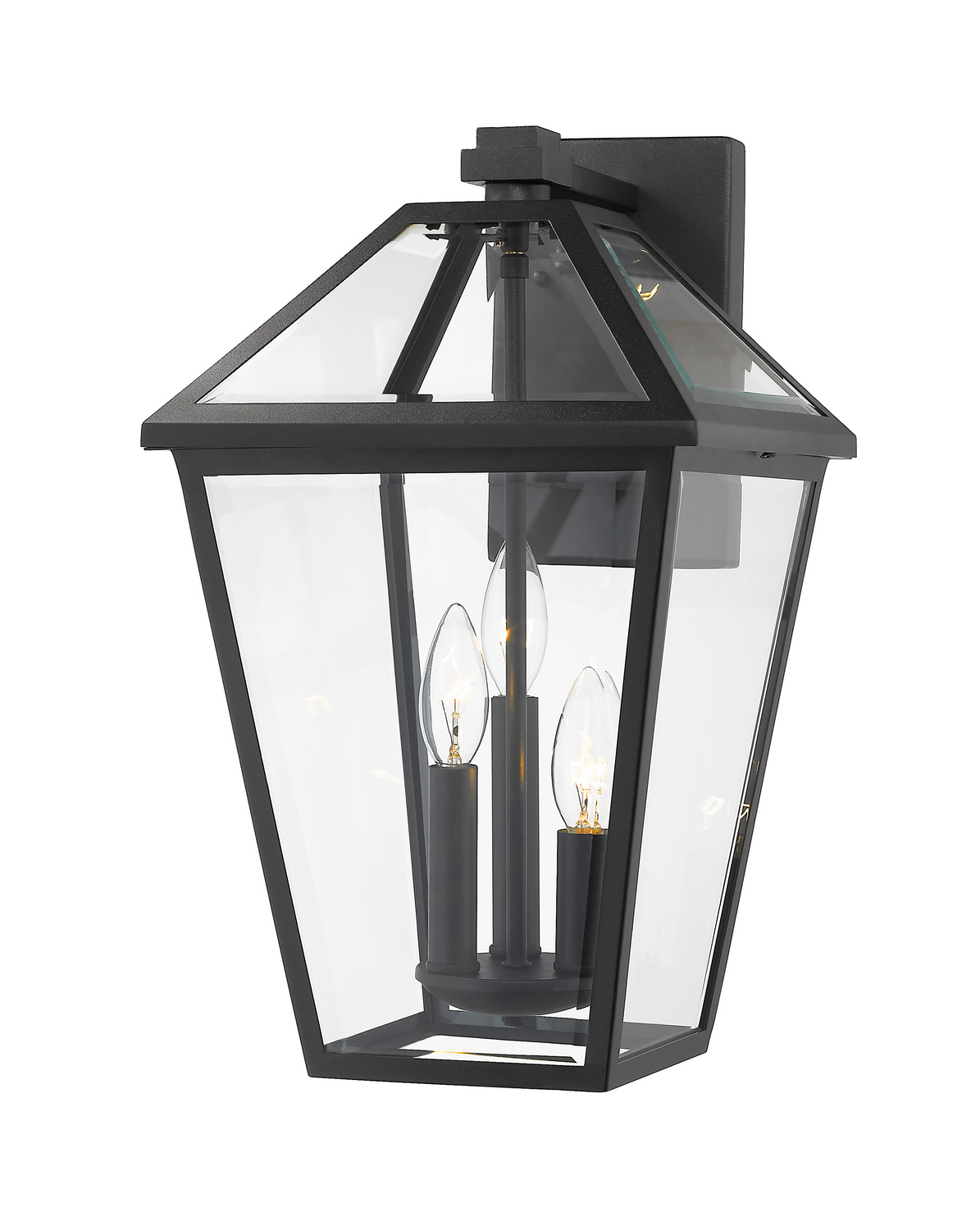 Three Light Outdoor Wall Light by Z-Lite - Talbot Collection, Black Finish - 579XL-BK