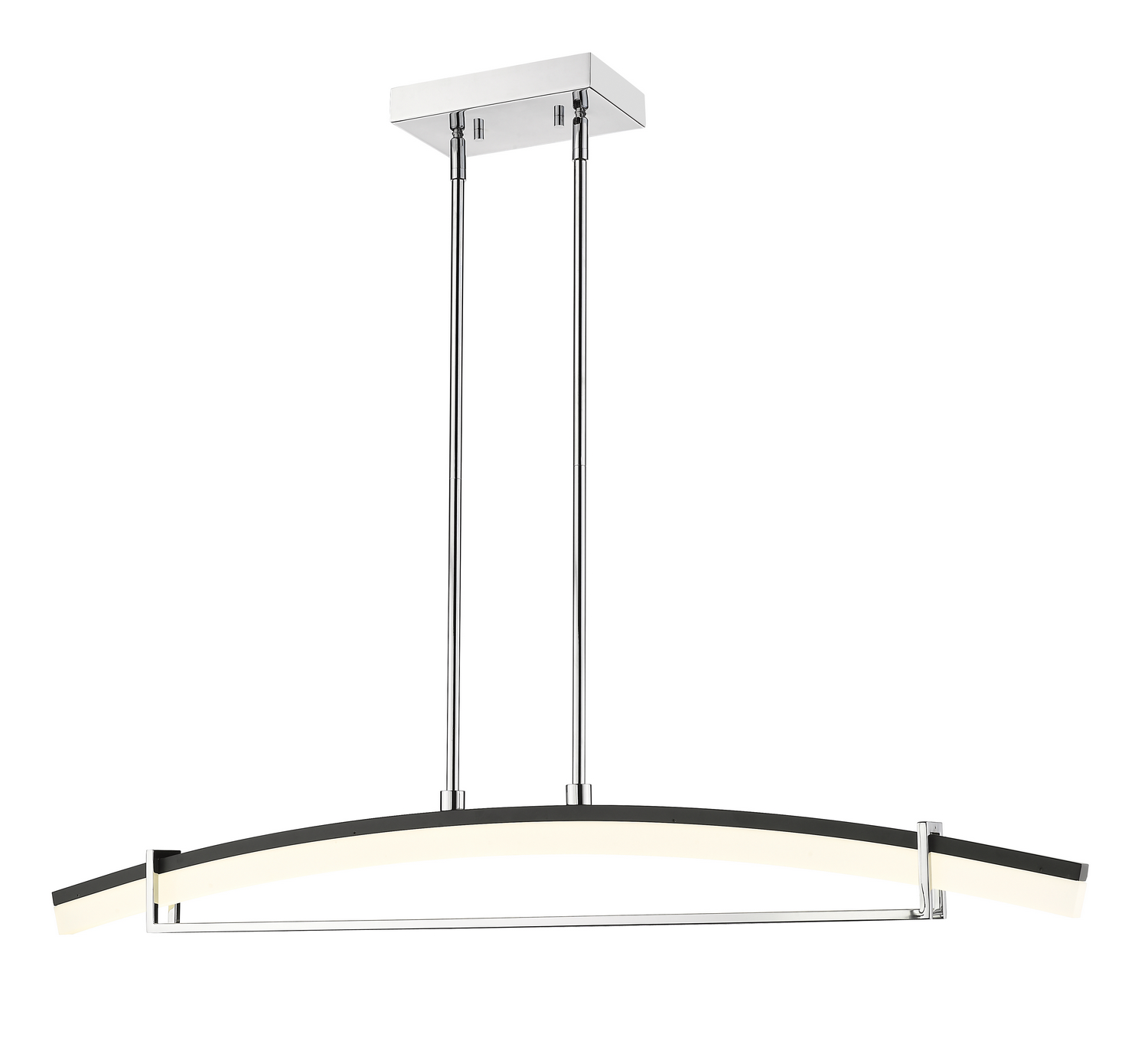 LED Linear Chandelier by Z-Lite - Arc Collection, Chrome Finish - 620-43-CH-LED