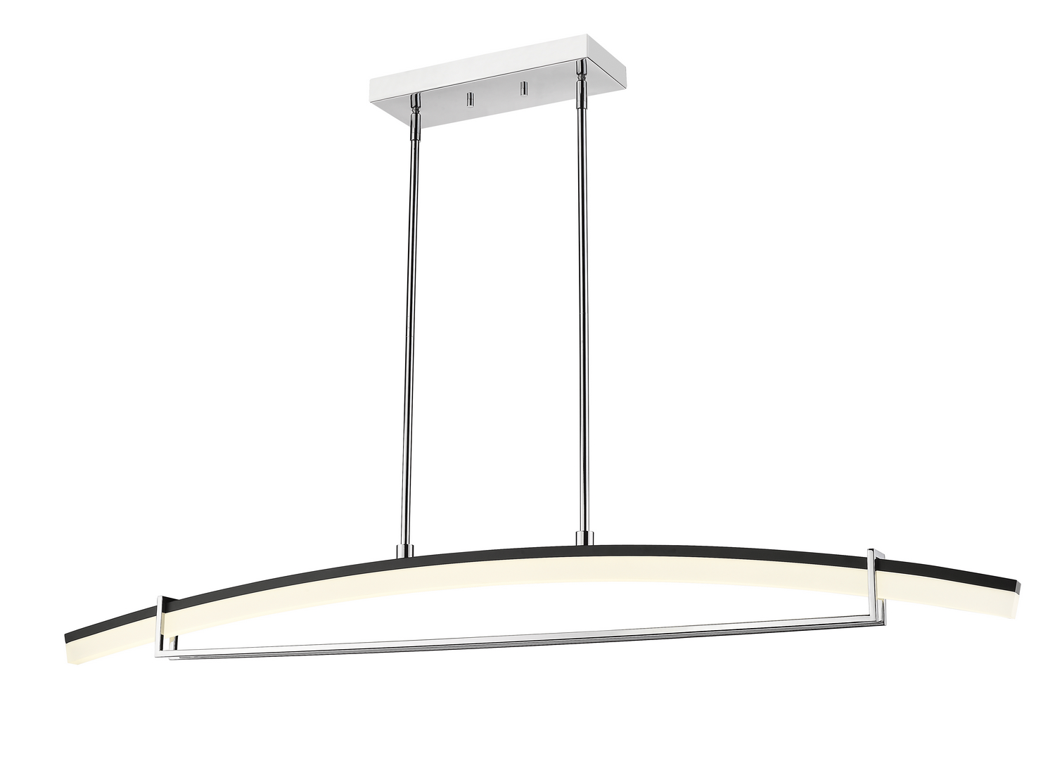 LED Linear Chandelier by Z-Lite - Arc Collection, Chrome Finish - 620-56-CH-LED