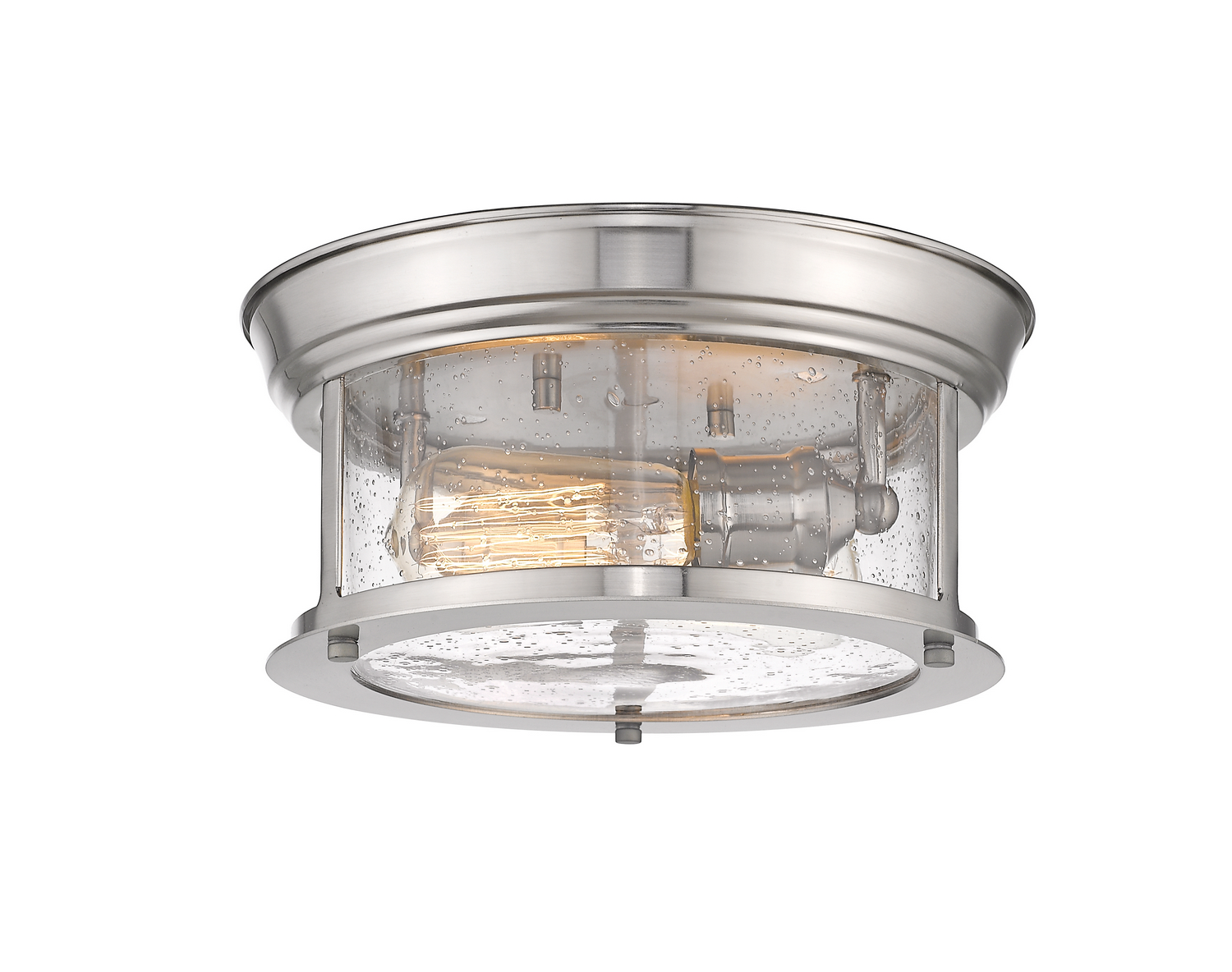 Two Light Flush Mount by Z-Lite - Sonna Collection, Brushed Nickel Finish - 727F10-BN
