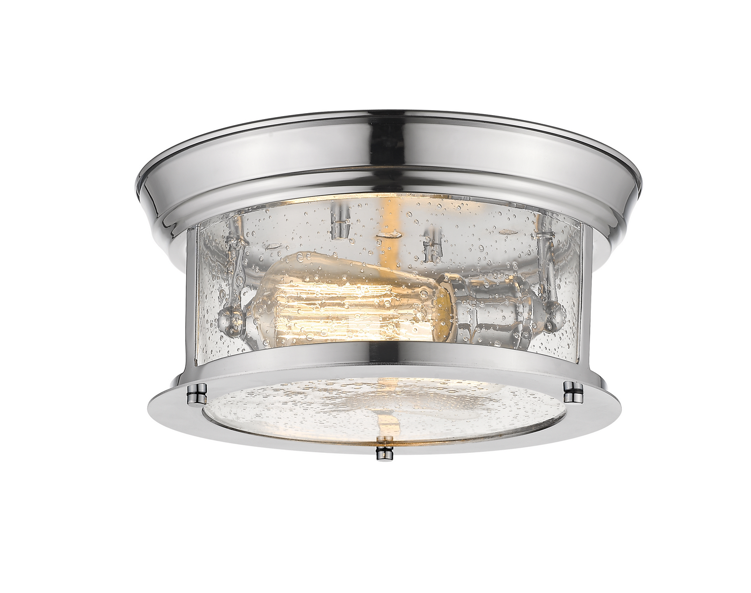 Two Light Flush Mount by Z-Lite - Sonna Collection, Chrome Finish - 727F10-CH