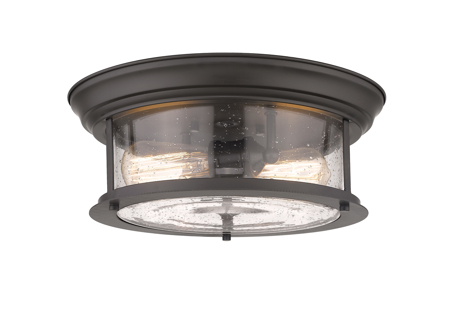 Two Light Flush Mount by Z-Lite - Sonna Collection, Bronze Finish - 727F13-BRZ