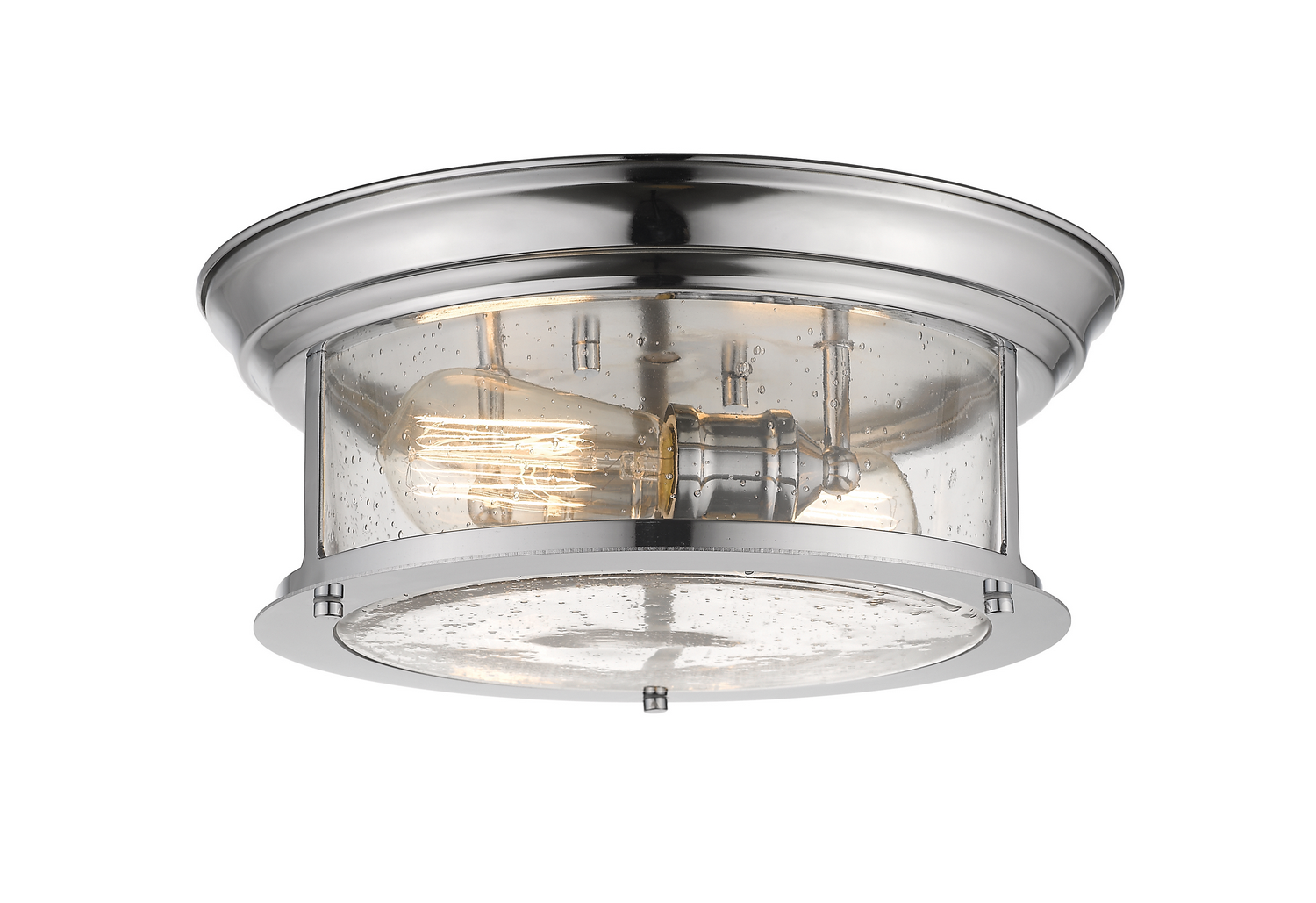 Two Light Flush Mount by Z-Lite - Sonna Collection, Chrome Finish - 727F13-CH