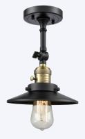 One Light Wall Sconce by Innovations - Franklin Restoration Collection, Black Antique Brass Finish - 203SW-BAB-M6
