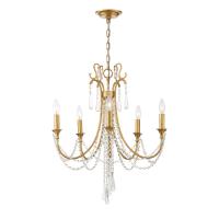 Five Light Chandelier by Crystorama - Arcadia Collection, Antique Gold Finish - ARC-1905-GA-CL-MWP