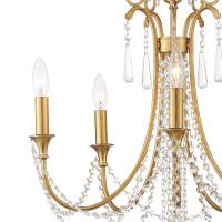 Five Light Chandelier by Crystorama - Arcadia Collection, Antique Gold Finish - ARC-1905-GA-CL-MWP