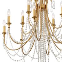 12 Light Chandelier by Crystorama - Arcadia Collection, Antique Gold Finish - ARC-1909-GA-CL-MWP