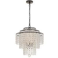 Four Light Chandelier by Crystorama - Arielle Collection, Dark Bronze Finish - ARI-304-DB-CL-MWP