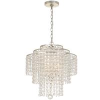 Four Light Chandelier by Crystorama - Arielle Collection, Antique Silver Finish - ARI-304-SA-CL-MWP
