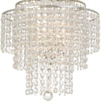 Four Light Chandelier by Crystorama - Arielle Collection, Antique Silver Finish - ARI-304-SA-CL-MWP