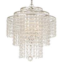 Four Light Chandelier by Crystorama - Arielle Collection, Antique Silver Finish - ARI-304-SA-CL-MWP