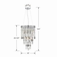 Six Light Chandelier by Crystorama - Hudson Collection, Polished Chrome Finish - HUD-A2216-CH