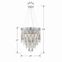 Nine Light Chandelier by Crystorama - Hudson Collection, Polished Chrome Finish - HUD-A2219-CH